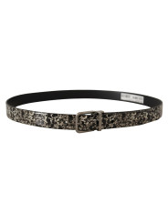 Belts Elegant Black Marble Print Leather Belt 630,00 € 8059226781745 | Planet-Deluxe