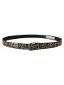 Belts Elegant Black Marble Print Leather Belt 630,00 € 8059226781745 | Planet-Deluxe