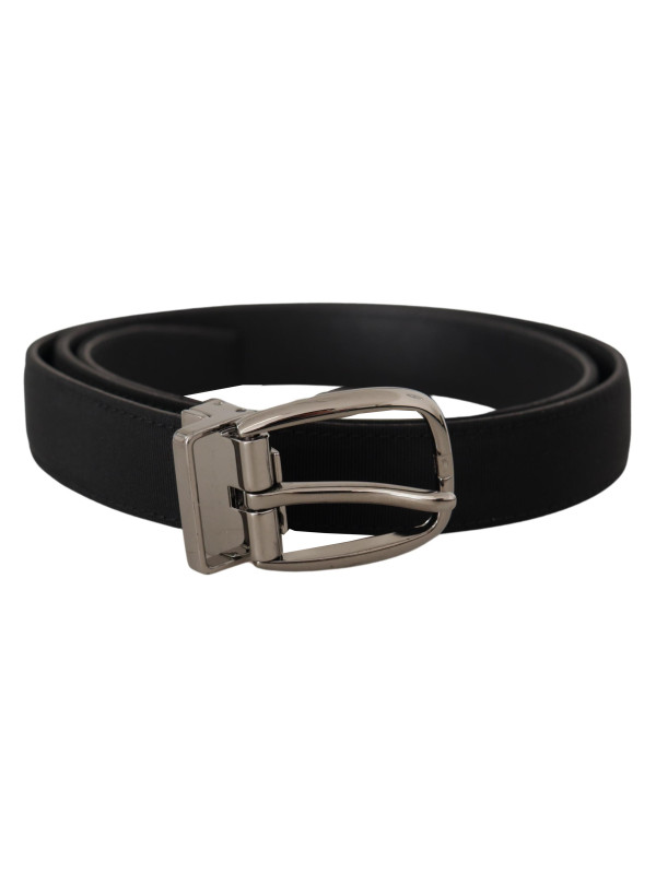 Belts Elegant Grosgrain Leather Belt with Silver Buckle 450,00 € 8058301887600 | Planet-Deluxe