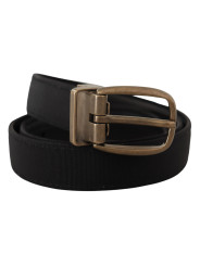 Belts Elegant Grosgrain Leather Belt - Black 450,00 € 8058301887365 | Planet-Deluxe