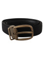 Belts Elegant Grosgrain Leather Belt - Black 450,00 € 8058301887365 | Planet-Deluxe