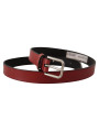 Belts Elegant Maroon Italian Leather Belt 360,00 € 8058301887419 | Planet-Deluxe