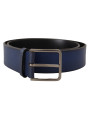 Belts Elegant Italian Leather Belt in Blue 450,00 € 8058301888690 | Planet-Deluxe