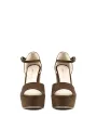 Braun Leder High Heel Schuhe