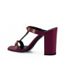 Sandals Elegant Purple Calf Leather High Sandals 900,00 € 8054712023682 | Planet-Deluxe