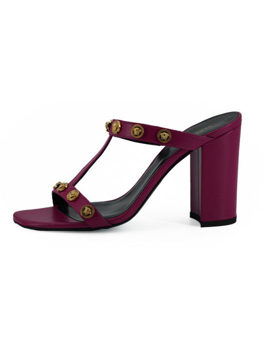 Sandals Elegant Purple Calf Leather High Sandals 900,00 € 8054712023682 | Planet-Deluxe