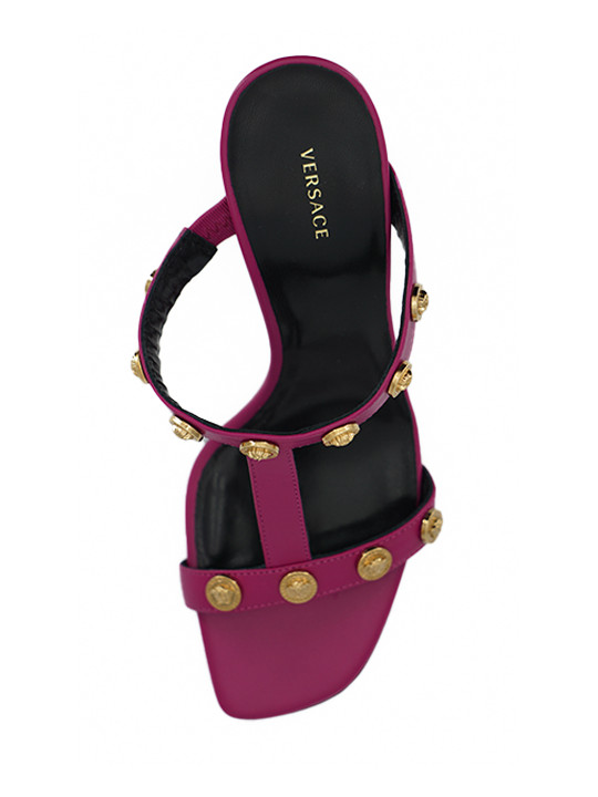 Sandals Elegant Purple Calf Leather High Sandals 900,00 € 8054712023682 | Planet-Deluxe