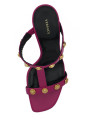 Sandals Elegant Purple Calf Leather High Sandals 900,00 € 8054712023682 | Planet-Deluxe