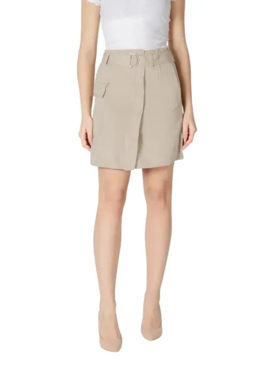 "Vila Clothes Röcke im Sale | Vila Sommerrock Beige online kaufen"|Planet-Deluxe