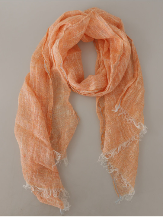 Scarves Elegant Peach Linen Scarf 500,00 € 7333413004055 | Planet-Deluxe