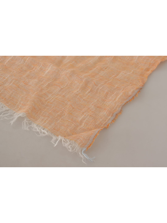 Scarves Elegant Peach Linen Scarf 500,00 € 7333413004055 | Planet-Deluxe