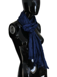 Scarves Elegant Silk Fringe Scarf in Chic Blue 180,00 € 8032990426685 | Planet-Deluxe