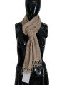 Scarves Chic Beige Fringed Scarf for Women 200,00 € 7333413004451 | Planet-Deluxe