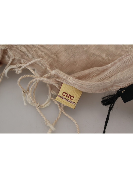 Scarves Chic Beige Fringed Scarf for Women 200,00 € 7333413004451 | Planet-Deluxe