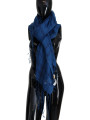 Scarves Chic Linen Fringed Scarf in Blue Checkered 170,00 € 8034166933157 | Planet-Deluxe