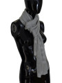 Scarves Elegant Gray Knitted Designer Scarf 170,00 € 7333413004468 | Planet-Deluxe