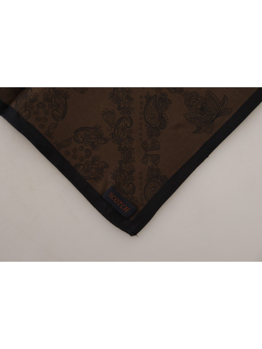 Scarves Chic Brown Patterned Square Scarf 110,00 € 7333413003942 | Planet-Deluxe