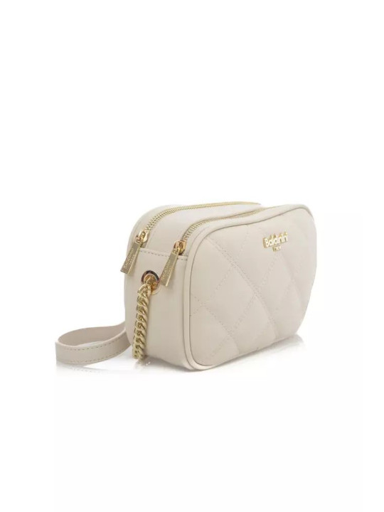 Shoulder Bags Beige Double Compartment Shoulder Bag with Golden Accents 190,00 € 2000050026485 | Planet-Deluxe