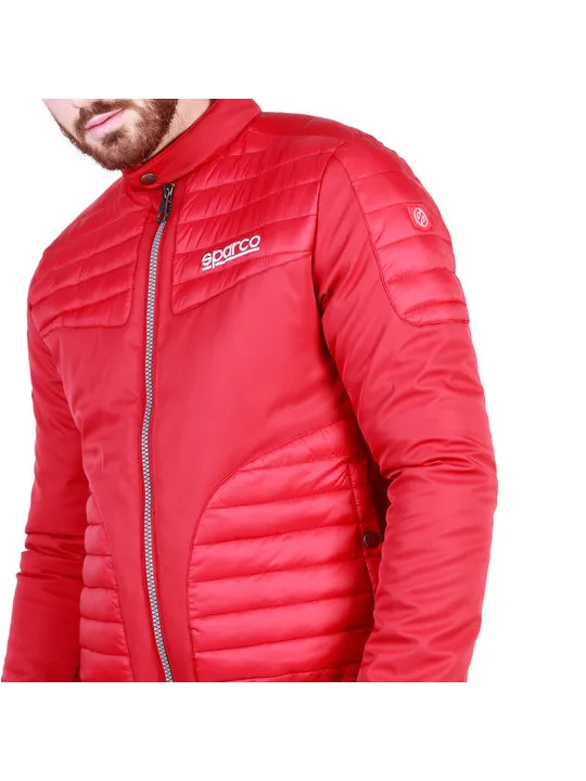 Rote Sparco Racingjacke mit Reißverschluss