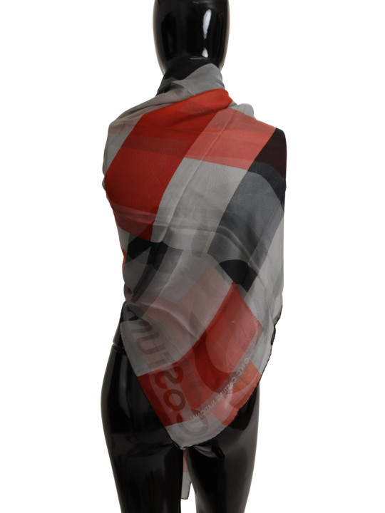 Scarves Elegant Silk Checkered Scarf 200,00 € 8032990454183 | Planet-Deluxe