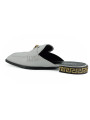 Flat Shoes Elegant White Leather Flat Slides 790,00 € 8052045810245 | Planet-Deluxe