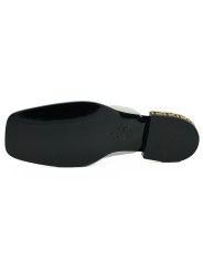 Flat Shoes Elegant White Leather Flat Slides 790,00 € 8052045810245 | Planet-Deluxe