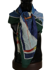 Scarves Elegant Multicolor Silk Blend Square Scarf 460,00 € 8058301886573 | Planet-Deluxe