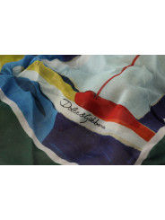 Scarves Elegant Multicolor Silk Blend Square Scarf 460,00 € 8058301886573 | Planet-Deluxe