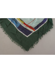 Scarves Elegant Multicolor Silk Blend Square Scarf 460,00 € 8058301886573 | Planet-Deluxe