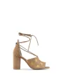 Braun Stern Sandalette mit Absatz