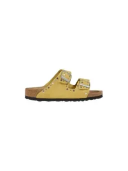 "Birkenstock Damen Pantoletten Gelb Leder - Sommerhit"