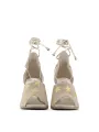 Taupe Sandalette mit goldenen Sternen