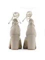 Taupe Wildleder High-Heel Sternsandalen