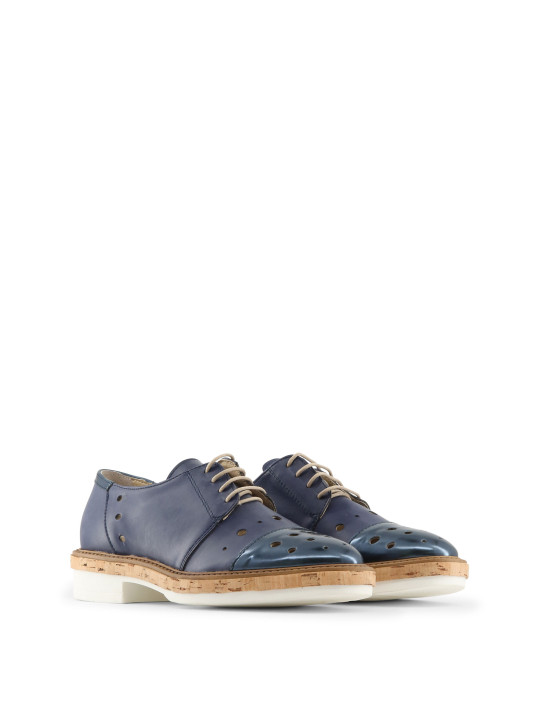 Blau Oxford Schuhe Made in Italia