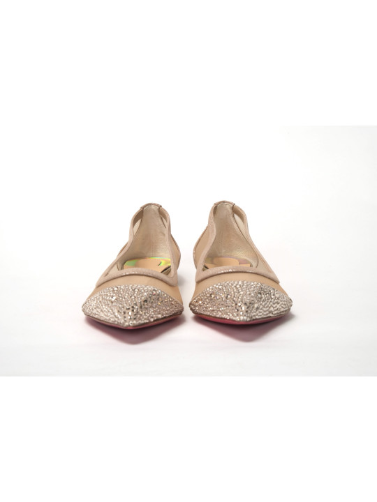 Flat Shoes Silver Flat Point Toe Crystals Shoe 960,00 € 795400869107 | Planet-Deluxe