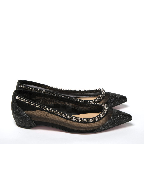 Flat Shoes Black Silver Flat Point Toe Shoe 1.480,00 € 795400869101 | Planet-Deluxe