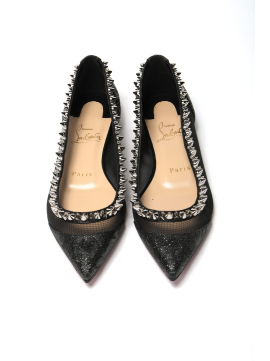 Flat Shoes Black Silver Flat Point Toe Shoe 1.480,00 € 795400869101 | Planet-Deluxe