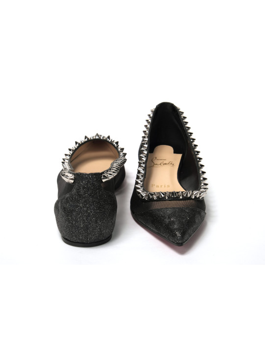 Flat Shoes Black Silver Flat Point Toe Shoe 1.480,00 € 795400869101 | Planet-Deluxe