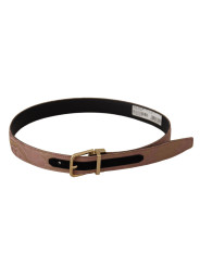 Belts Chic Rose Pink Leather Belt with Logo Buckle 910,00 € 8057155870011 | Planet-Deluxe