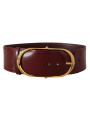 Belts Engraved Logo Maroon Leather Belt 910,00 € 8054802917266 | Planet-Deluxe