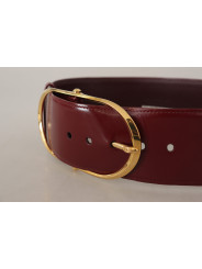 Belts Engraved Logo Maroon Leather Belt 910,00 € 8054802917266 | Planet-Deluxe