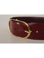 Belts Engraved Logo Maroon Leather Belt 910,00 € 8054802917266 | Planet-Deluxe