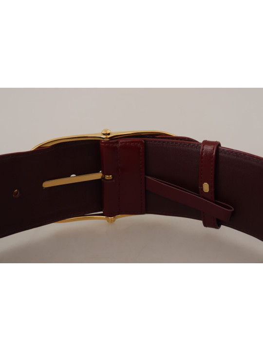 Belts Engraved Logo Maroon Leather Belt 910,00 € 8054802917266 | Planet-Deluxe