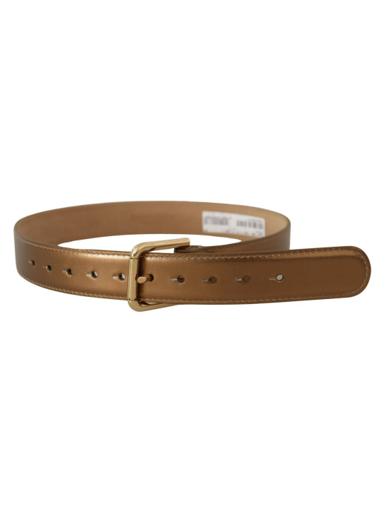 Belts Bronze Leather Belt with Gold-Toned Buckle 910,00 € 8058301888355 | Planet-Deluxe