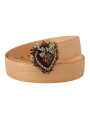 Belts Enchanting Nude Leather Belt with Engraved Buckle 2.540,00 € 8057155021222 | Planet-Deluxe