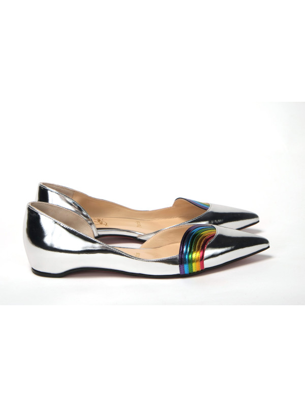 Flat Shoes Silver Patentleather Flat Point Toe Shoe 1.450,00 € 795400869116 | Planet-Deluxe