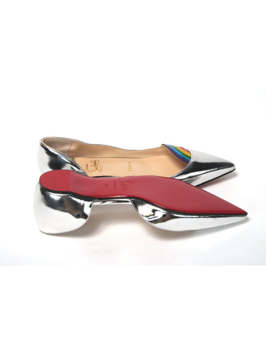 Flat Shoes Silver Patentleather Flat Point Toe Shoe 1.450,00 € 795400869116 | Planet-Deluxe