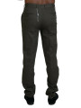 Jeans & Pants Elegant Emerald Cotton Trousers 370,00 € 7333413004437 | Planet-Deluxe