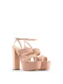 Rosa Sandalette mit Blockabsatz Italien
