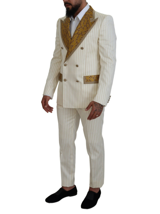 Suits Elegant Off White Double Breasted Suit 8.760,00 € 8057155018505 | Planet-Deluxe